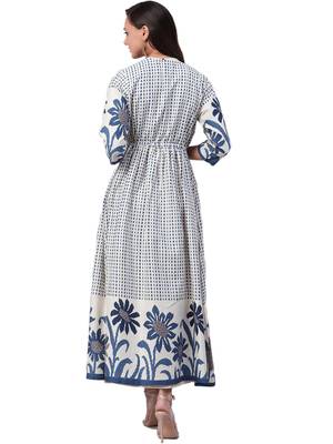 White printed cotton ethnic-kurtis 2