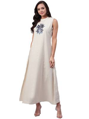 White printed cotton ethnic-kurtis 3