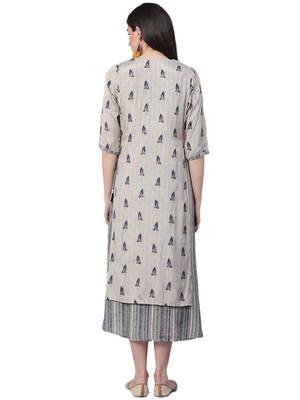 Blue printed liva long-kurtis 2