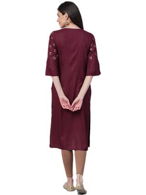 Dark-purple printed liva ethnic-kurtis 2