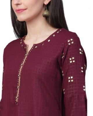 Dark-purple printed liva ethnic-kurtis 4