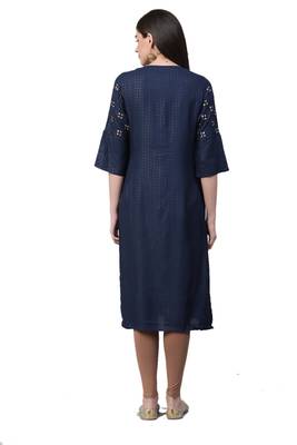 Navy-blue printed liva ethnic-kurtis 2