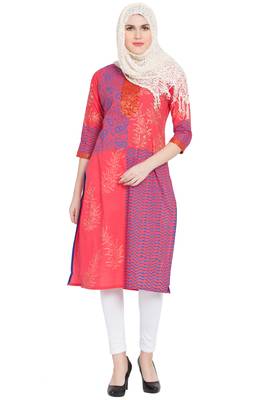 Women's Cotton Straight Kurti Block Printed 5