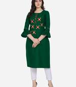 Green Color Straight Kurta