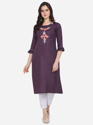 Purple Color Straight Kurta 1