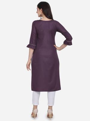Purple Color Straight Kurta 2