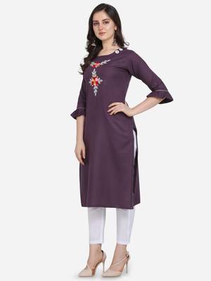 Purple Color Straight Kurta 3