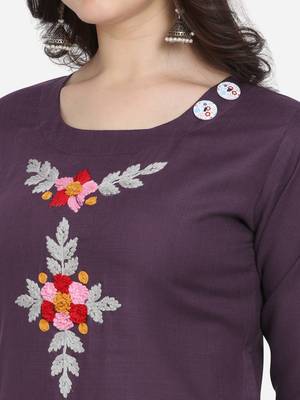 Purple Color Straight Kurta 4