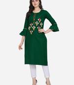 Green Color Straight Kurta