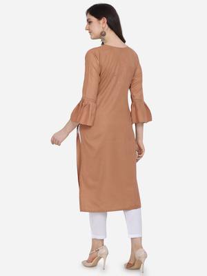 Peach Color Straight Kurta 2