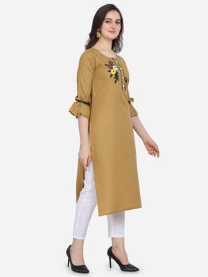 Mustard Color Straight Kurta 3
