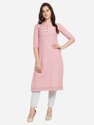 Pink Color Straight Kurta 1
