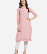 Pink Color Straight Kurta