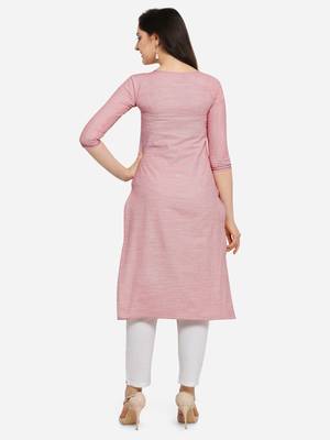 Pink Color Straight Kurta 2