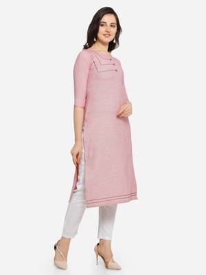 Pink Color Straight Kurta 3