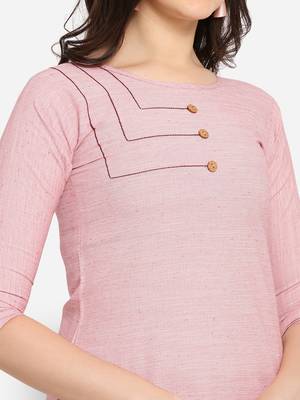 Pink Color Straight Kurta 4