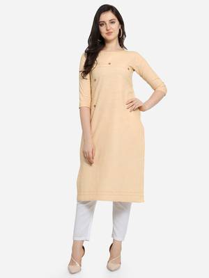Beige Color Straight Kurta 1