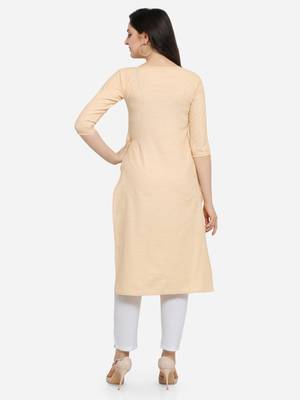 Beige Color Straight Kurta 2