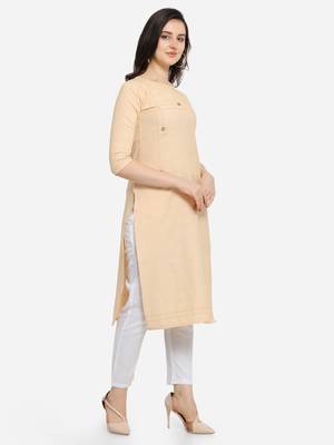 Beige Color Straight Kurta 3