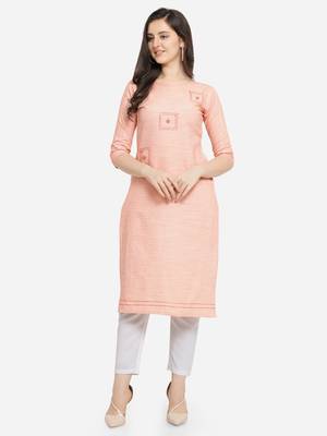 Orange Color Straight Kurta 1