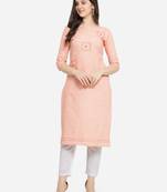 Orange Color Straight Kurta