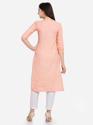 Orange Color Straight Kurta 2