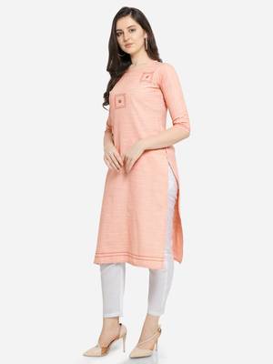 Orange Color Straight Kurta 3