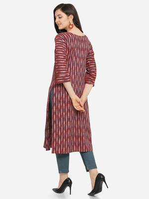 Maroon Color Straight Kurta 2