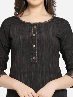 Black Color Straight Kurta 4