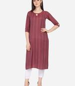 Multi Color Cotton Blend Straight Kurta