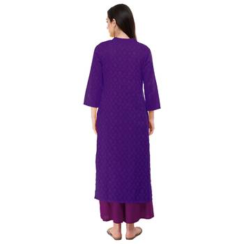 Purple printed cotton ethnic-kurtis 2