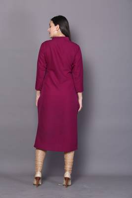 Maroon embroidered rayon ethnic-kurtis 2
