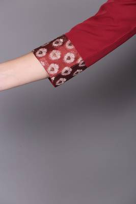 Red printed rayon ethnic-kurtis 4