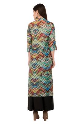 Green printed cotton ethnic-kurtis 2