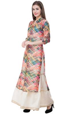 Red printed cotton ethnic-kurtis 3