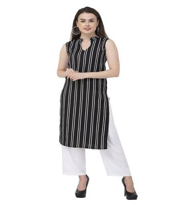 Striped Black kurta palazzo set 1