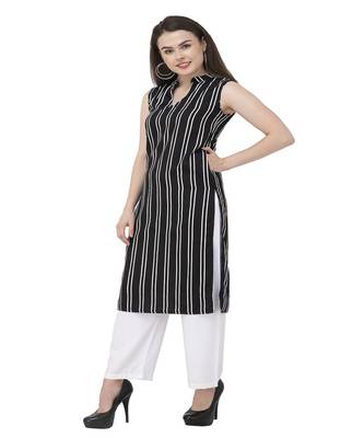 Striped Black kurta palazzo set 2