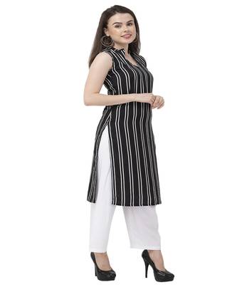 Striped Black kurta palazzo set 3