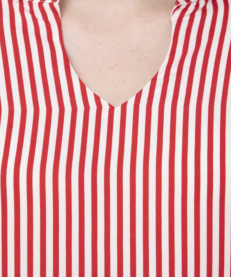 Striped Red kurta palazzo set