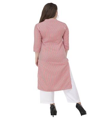 Striped Red kurta palazzo set 5