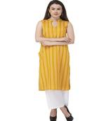 Striped Yellow kurta palazzo set