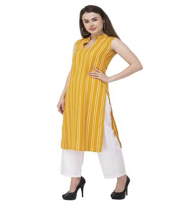 Striped Yellow kurta palazzo set 2