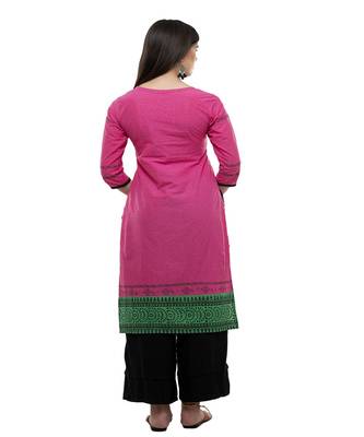 Pink Printed kurta palazzo set 5