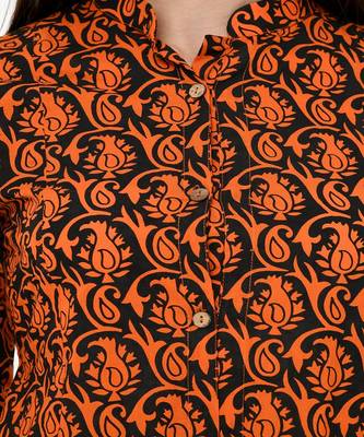 Orange Paisley print kurta palazzo set 4