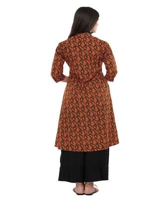 Orange Paisley print kurta palazzo set 5