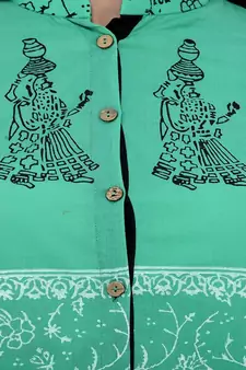 Blue Printed kurta palazzo set