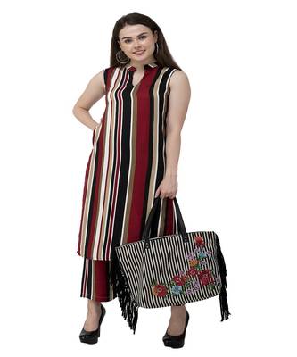 Multi Striped kurta palazzo set 1