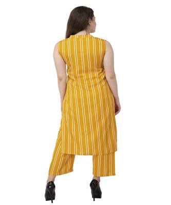 Yellow Striped kurta palazzo set 5