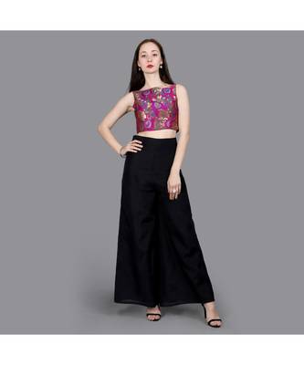 Fuchsia Jaquard Blouse 1