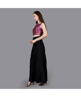 Fuchsia Jaquard Blouse 2